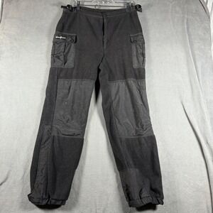 Cabelas WindShear Mens Fleece Cargo Pants Black Reinforced Knee Size M 34x30